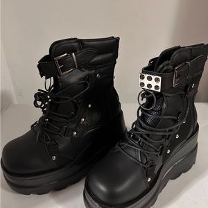 Goth platform boots